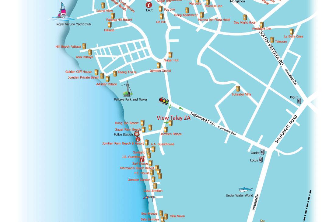 View Talay 2 Suite Apartments Praia de Jomtien Exterior foto